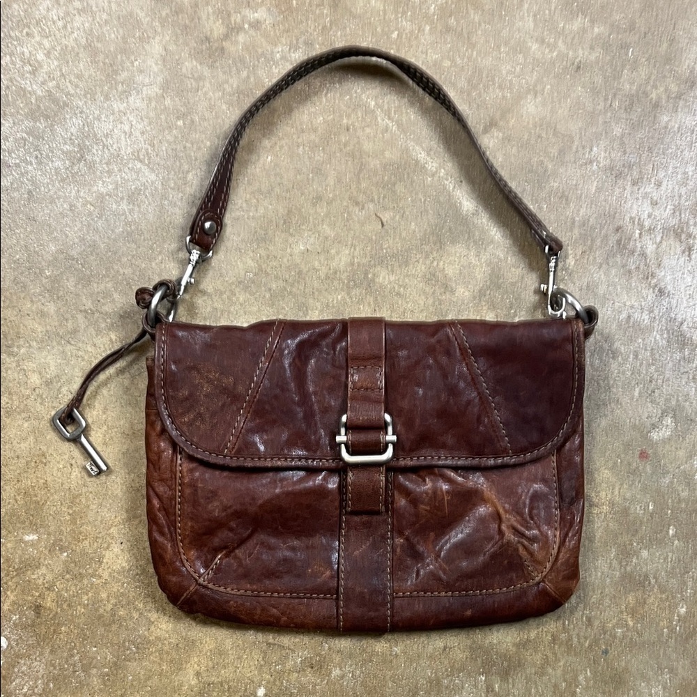 Fossil Y2K Leather shoulder bag in brown